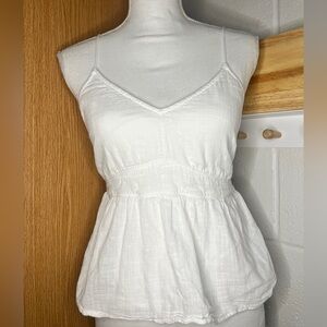Abercrombie and Fitch white baby doll tank top with tie